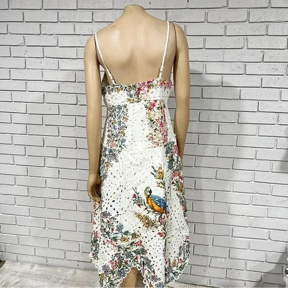 Farm‎ Rio Women’s Delicate Forest Scarves Eyelet Midi Dress
